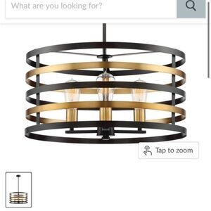 Modern Black and Gold Chandelier
